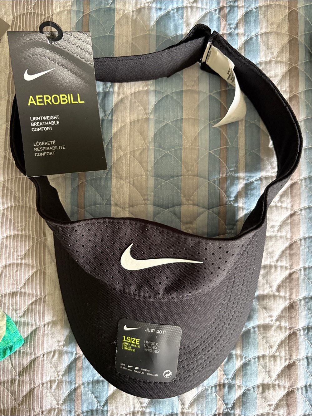 Nike Black and White Aerobill Visor